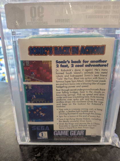 Rare Sega Game Gear Sonic The Hedgehog 2 Factory Sealed VG Graded 90