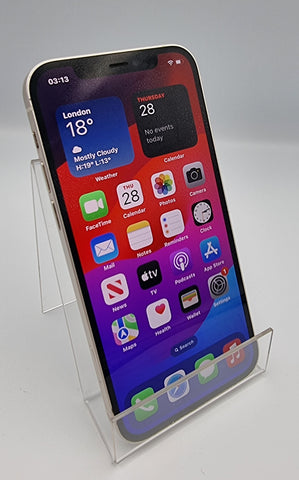 Apple iPhone 12 64GB white smartphone unlocked unboxed 87% Batt health