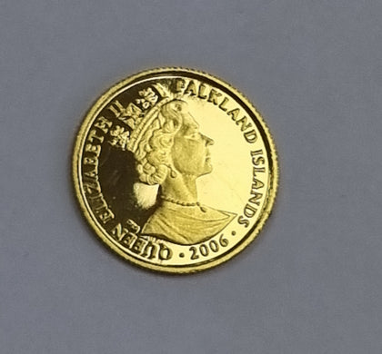 2006 Falkland Islands 1/25th Crown gold