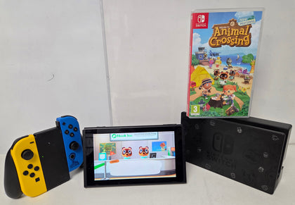 Nintendo Switch Limited Edition Blue & Yellow Console & Animal Crossing