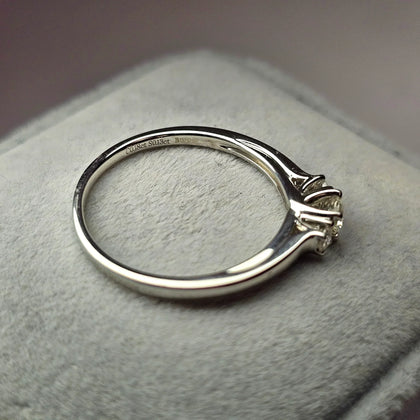 9ct White Gold Ring with 3 Diamonds