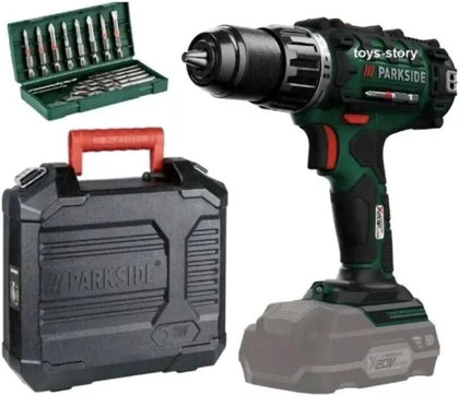 Parkside Pabs 20-li E6 Cordless Drill Set - Green*Collection Only*