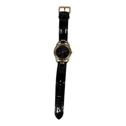 Tory Burch Authentic Ladies Miller Gold Double T Watch Black