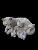 Pups Protection Mother Wolf and Cubs Figurine - 20.5cm