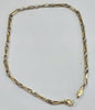 14ct Two Tone Gold Anklet 12"