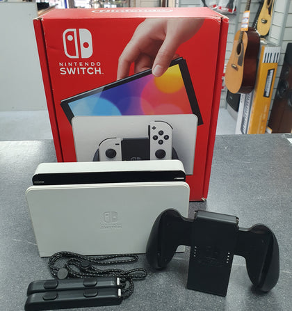 Switch Console, 64GB OLED + White Joy-Con, Boxed With All Accessories