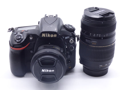 Nikon D810 Digital SLR Camera with nikon lens and tamron 70-300mm.