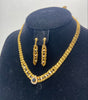 18ct Gold Necklace and Earrings Set, 29.8g