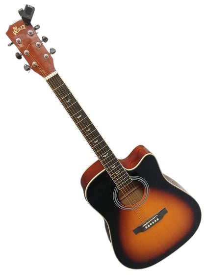 WINZZ AF168C Sunburst Electro/Acoustic Lightweight Six-String Guitar - Uncased With JOYO Electric Tuner
