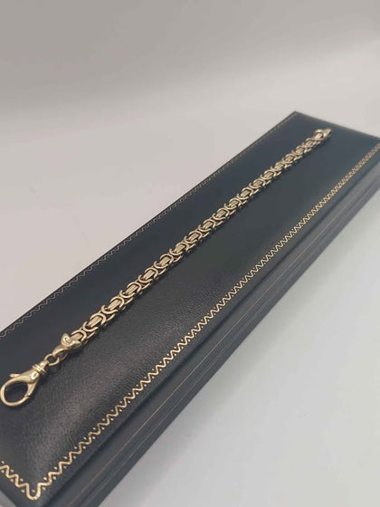 (9K Hallmarked&Tested), Gold Pattern Bracelet, Weight: 13G, 7
