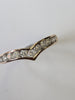 9ct Gold Diamond Wishbone Ring Size Q 1/2
