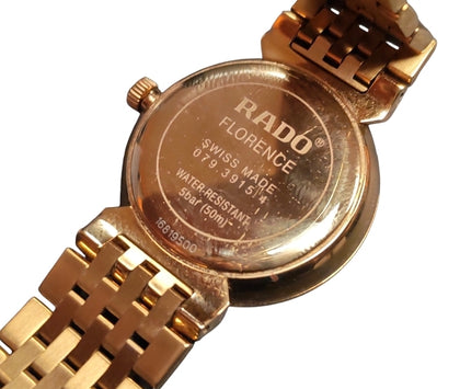 Rado Florence w/Diamonds Gold Watch**Boxed**