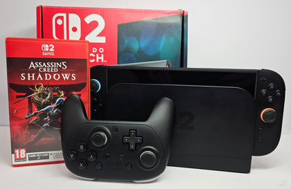 Nintendo Switch 2 Console & Assassins Creed: Shadows Game and Nintendo Switch Black Pro Controller