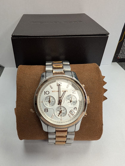 Michael Kors Women's Multifunction Black Dial & Two-Tone Watch