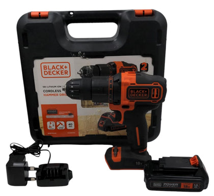 Black and Decker Cordless Hamer Drill, Battery, Power Dock and Hard Case