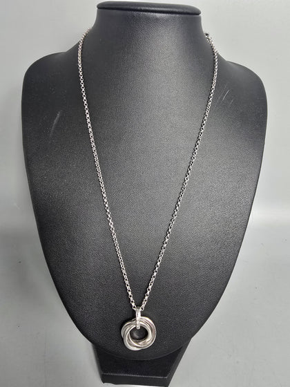 Silver Necklace And B/Let Set 19.8G