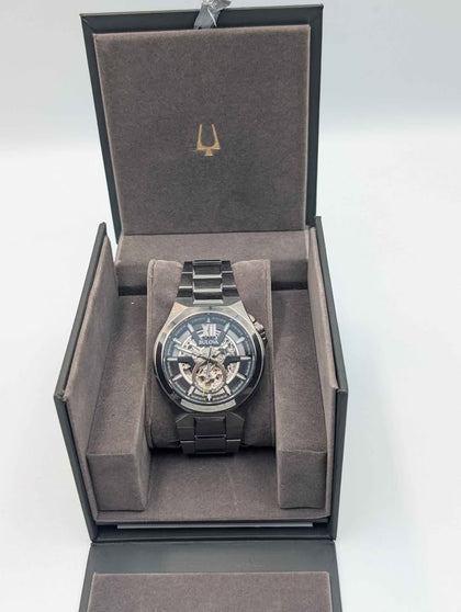 Bulova Maquina Automatic Men's Stainless Steel Bracelet Watch - Boxed In Like New Condition