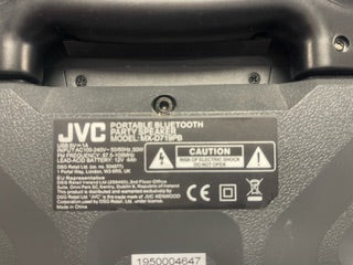 *SALE*JVC Mx-D719pb Portable Bluetooth Speaker - Black **COLLECTION ONLY**.
