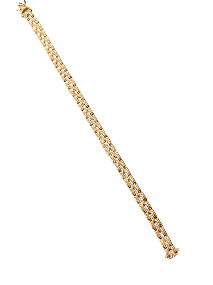 9ct white and yellow gold bracelet