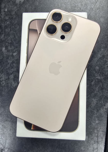 Apple iPhone 16 Pro Max - 256 GB - Desert Titanium - A Grade - Heavy Duty Case