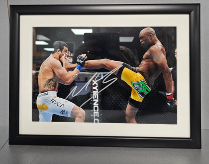 Anderson Silva Hand Signed 12x8 Photo & frame.