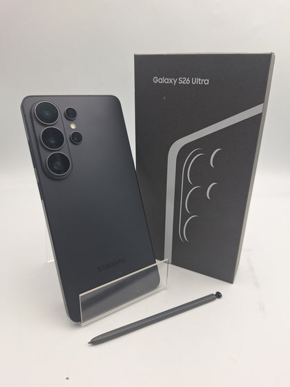 Samsung Galaxy S26 Ultra 512GB black smartphone unlocked and boxed with all original accessories