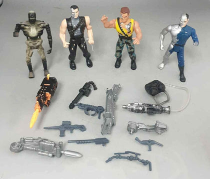 Terminator 2 Toy Collection 1991 Hasbro x4 figures misc weapons.