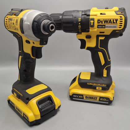 Dewalt Brushless Cordless Drill. DCD 778D2T 2x drills, x2 batteries and charger