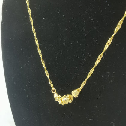 22K Gold, (919 Pure Gold) Necklace with Small Pendant, 3.40Grams, Length: Approx. 16