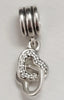 Genuine Pandora Interlocking Hearts Dangle Charm  S925 ALE