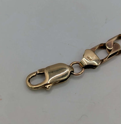 9CT 375 HALLMARKED, Curbed Bracelet, 8