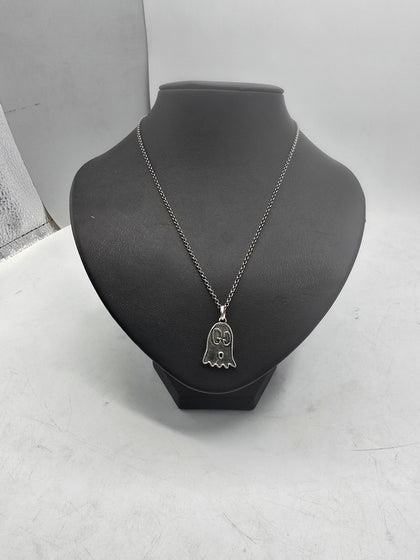 gucci ghost necklace silver
