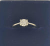 9ct white gold diamond solitaire ring 0.20ct size - I