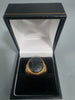 9ct GOLD RING 375 6.4G Size Y (cracked plate) please see pictures