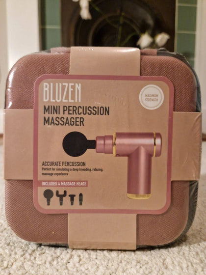 Bluzen Mini Percussion Massager With Carrying Case Rose Brand With.