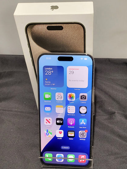 Apple iPhone 15 Pro Max - Natural Titanium - 512GB - Unlocked - Boxed