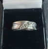 9ct White Gold Ring with Clear Stones - Size R - 6.23g