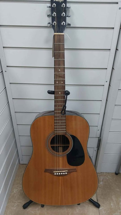 Vintage acoustic Guitar V900N dark wood stain style light scratches on reverse. Does not effect sound