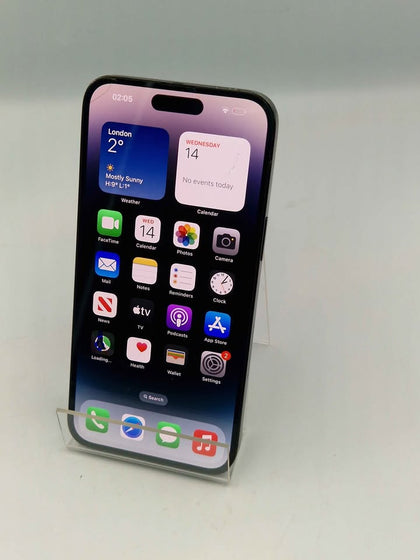 Apple iPhone 14 Pro Max Mobile Phone - 128GB SSD - Space Black - Open Unlocked - *CRACKED BACK & SCREEN* *E SIM ONLY*