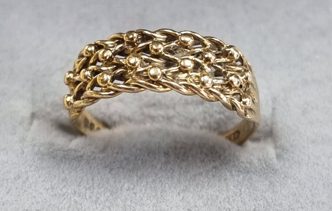 9ct Gold Keeper Ring Size L1/2
