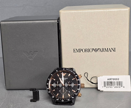 Emporio Armani Men's AR70002 Ceramica Mario Chronograph Watch ***Boxed***