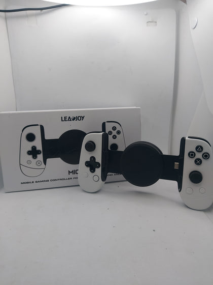 Leajoy MIC+ Mobile Gaming Controller Pad For Type-C Samsung's, iPhone 15 Series , Androids - White - Boxed.