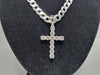 Silver Chain, 43G, 24" in length with Silver Cross Pendant