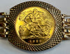 22ct 1982 Half Sovereign 9ct Woven Link Bracelet