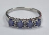 9ct White Gold Tanzanite Half Eternity Ring O1/2