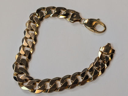 9CT GOLD HEAVY CURB BRACELET PRESTON STORE