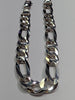 New Sterling Silver Figaro/Curb Bracelet 8.5”
