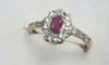9ct Gold Diamond/Ruby ring Size P