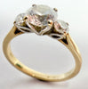 9ct Yellow gold three stone lab grown diamond size O