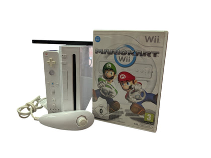 Nintendo Wii Console With Mario Kart Wii